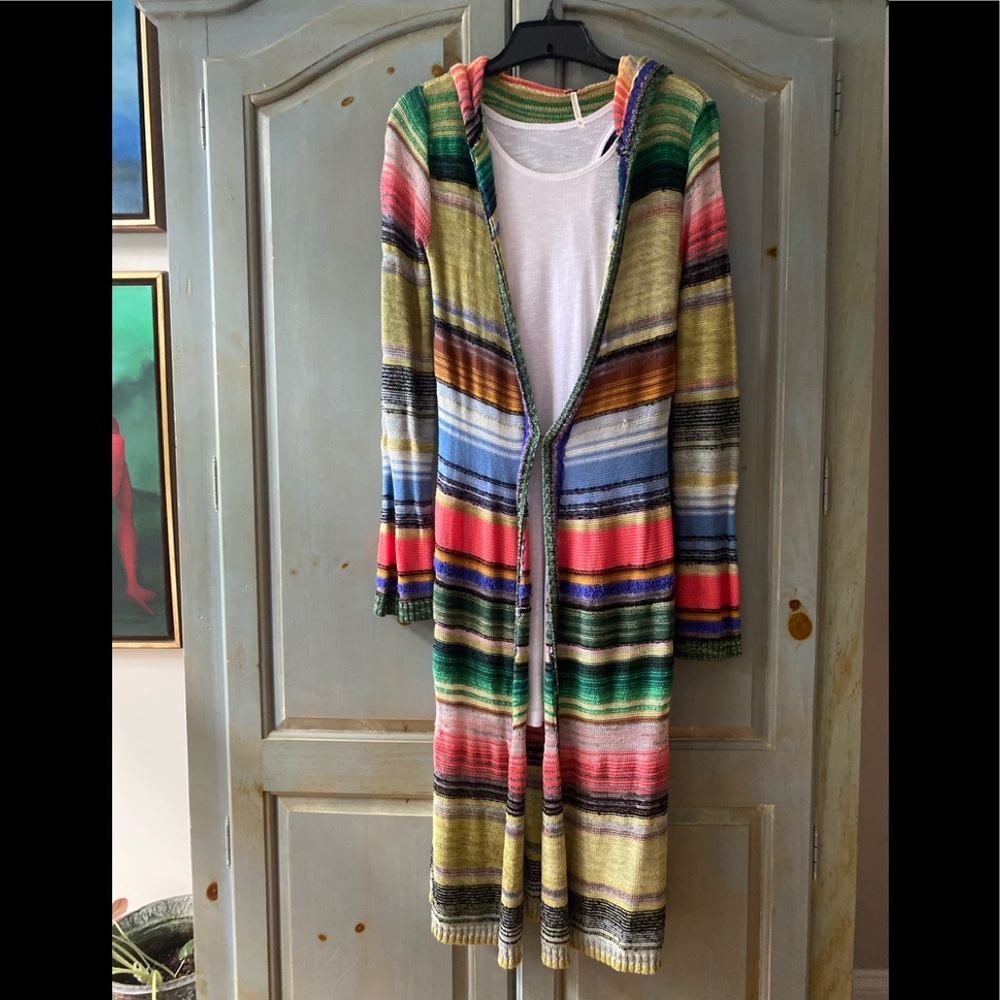Free People Multicolor Sweater Coat